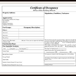 A temporary certificate of occupancy with requirements
